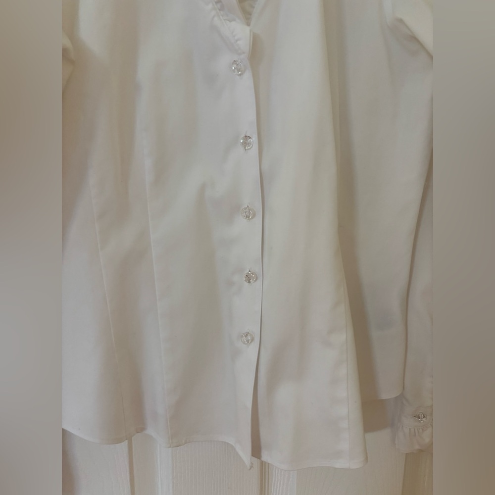 Brooks Brothers women's non-iron stretch ruffle blouse size 10 - Picture 6 of 7